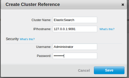 Cluster reference